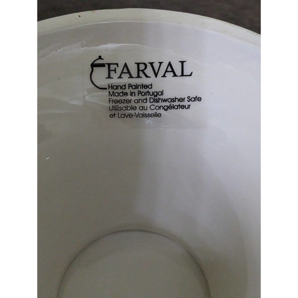 Large Farval Portugal White Cake Server Stand Pedestal Snowman Christmas New - Picture 7 of 8